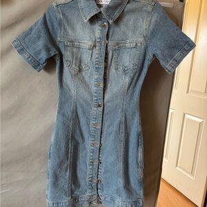 Zara Denim Button-Up Dress